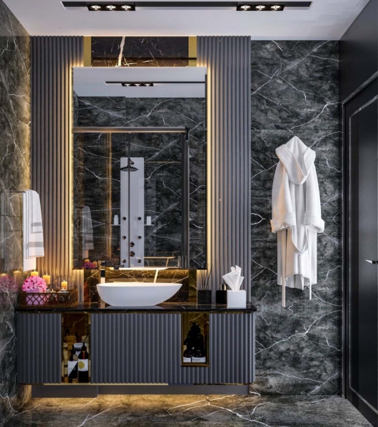 MG-1004 Salle de bain laquée personnalisable